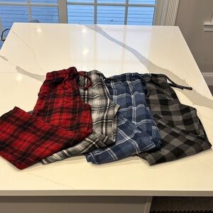 Pajama Pants 4 Pc. Set - Red, Gray, Blue, Black…Great Condition